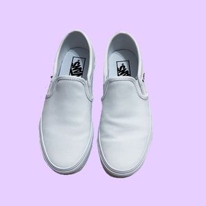 NWOT WHITE SLIP ON VANS